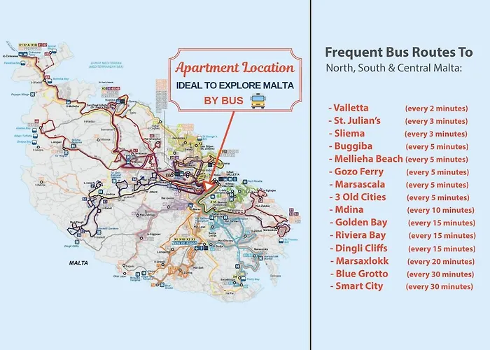 - Near Valletta & Sliema - Bus Lines 홈스테이 *